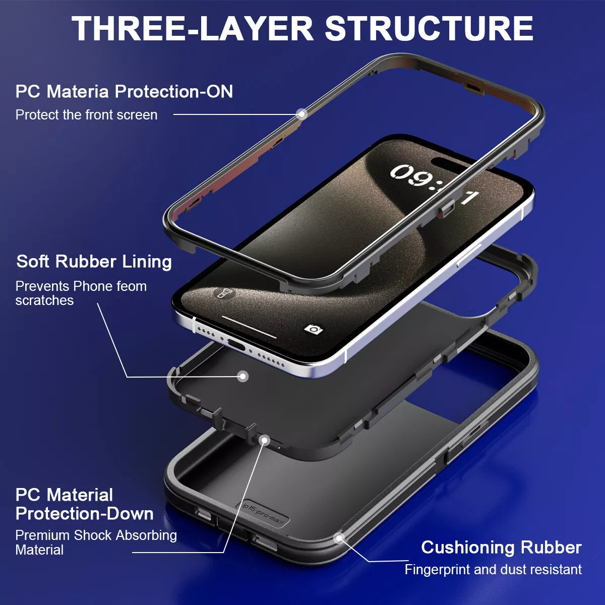 Coque Defender antichoc pour iPhone 16 Pro Max Coque Defender antichoc pour iPhone 16 Pro Max
